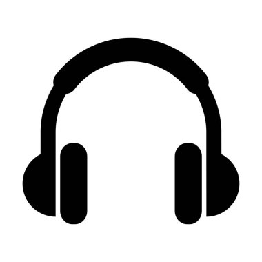 Beyaz arkaplanda kulaklık simgesi