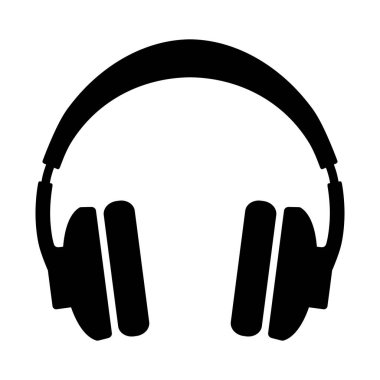 Beyaz arkaplanda kulaklık simgesi