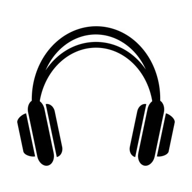 Beyaz arkaplanda kulaklık simgesi