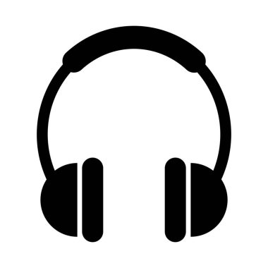 Beyaz arkaplanda kulaklık simgesi