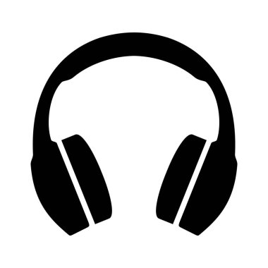 Beyaz arkaplanda kulaklık simgesi