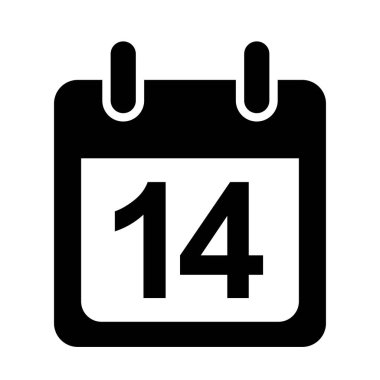 Beyaz arkaplanda takvim simgesi