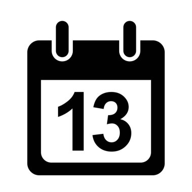 Beyaz arkaplanda takvim simgesi