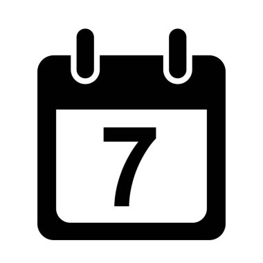 Beyaz arkaplanda takvim simgesi