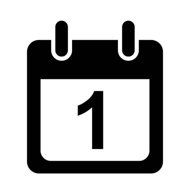 Beyaz arkaplanda takvim simgesi