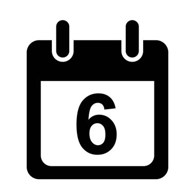 Beyaz arkaplanda takvim simgesi