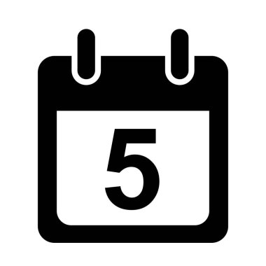 Beyaz arkaplanda takvim simgesi