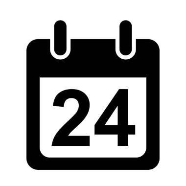 Beyaz arkaplanda takvim simgesi