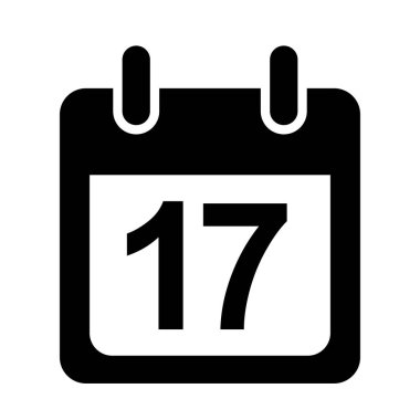 Beyaz arkaplanda takvim simgesi