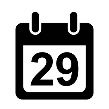 Beyaz arkaplanda takvim simgesi