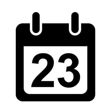 Beyaz arkaplanda takvim simgesi