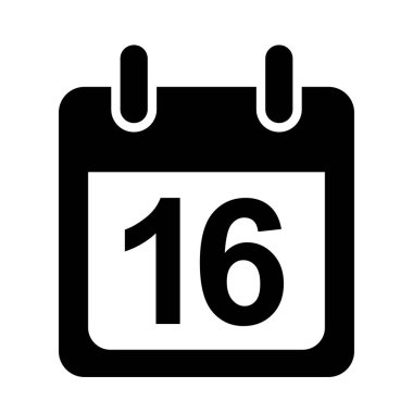 Beyaz arkaplanda takvim simgesi