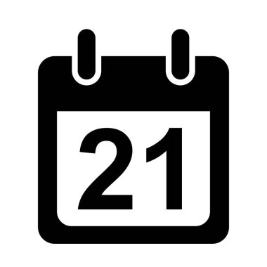 Beyaz arkaplanda takvim simgesi