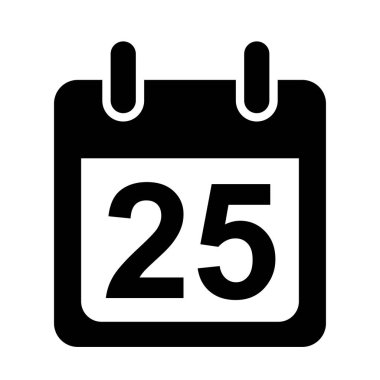 Beyaz arkaplanda takvim simgesi