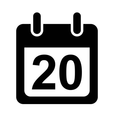 Beyaz arkaplanda takvim simgesi