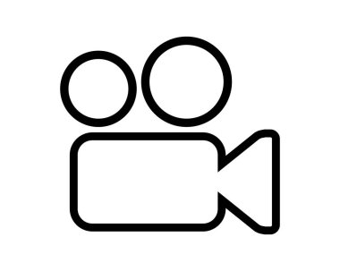 Beyaz arkaplanda kamera simgesi