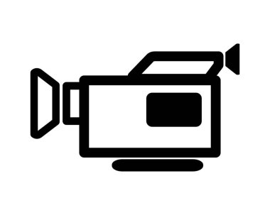 Beyaz arkaplanda kamera simgesi