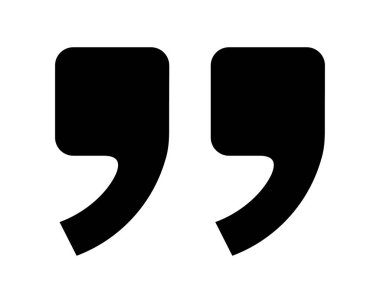 comma icon on white background