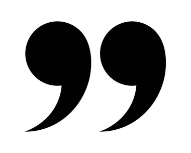 comma icon on white background