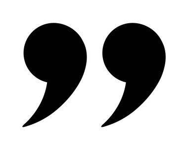 comma icon on white background