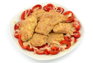 marinated fish fried with paprika