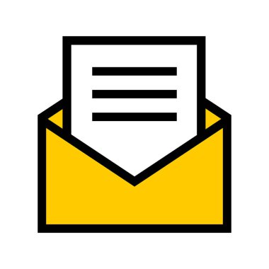 Beyaz arkaplanda posta simgesi