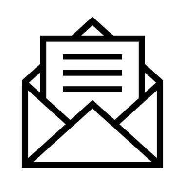 Beyaz arkaplanda posta simgesi