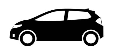 Beyaz arkaplanda yolcu vagonu simgesi