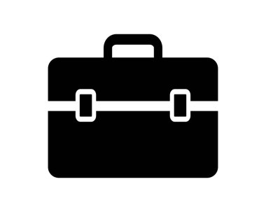 Beyaz arkaplanda evrak çantası simgesi