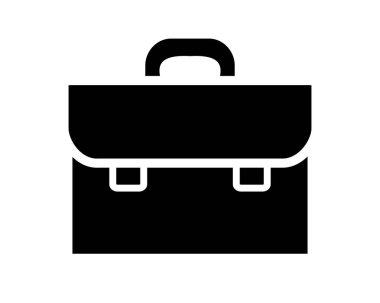 Beyaz arkaplanda evrak çantası simgesi