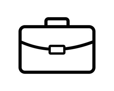 Beyaz arkaplanda evrak çantası simgesi