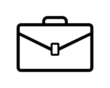 Beyaz arkaplanda evrak çantası simgesi