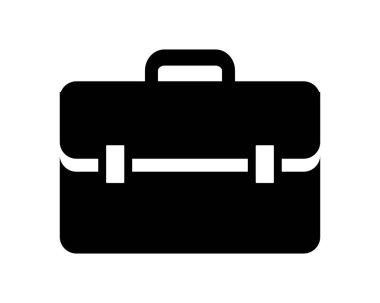 Beyaz arkaplanda evrak çantası simgesi