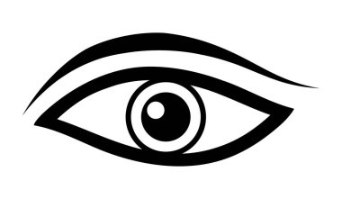 Beyaz arkaplanda göz simgesi