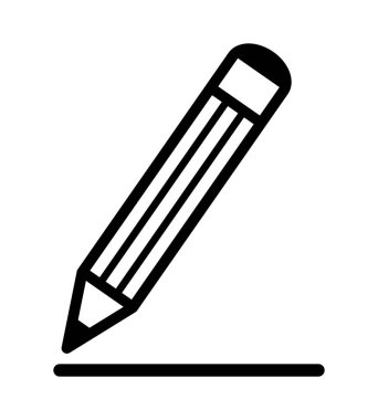 Beyaz arkaplanda kalem simgesi