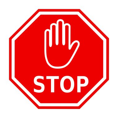 Kırmızı dur işareti.