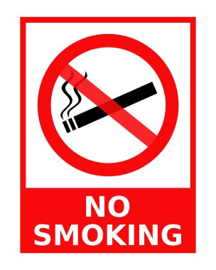 Beyaz arka planda sigara içilmiyor