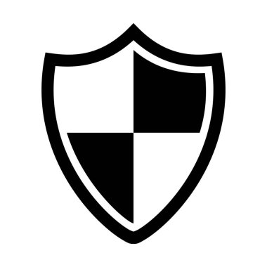 Beyaz arkaplanda kalkan sembolü