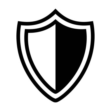 Beyaz arkaplanda kalkan sembolü