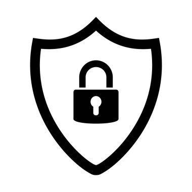 Beyaz arkaplanda kalkan sembolü