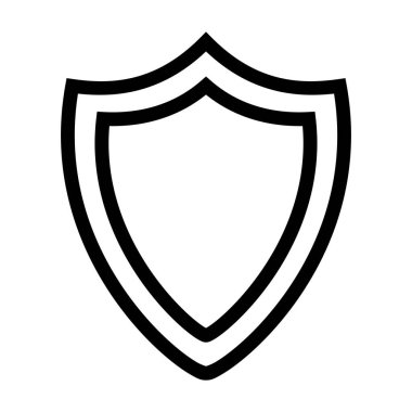 Beyaz arkaplanda kalkan sembolü