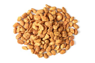 peanuts in caramel on a white background