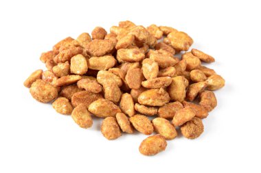 peanuts in caramel on a white background
