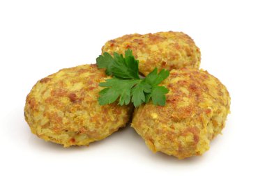 Pirinç ve lahana dilimlenmiş pirzola