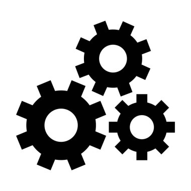 Beyaz arka planda dişli tekerleği