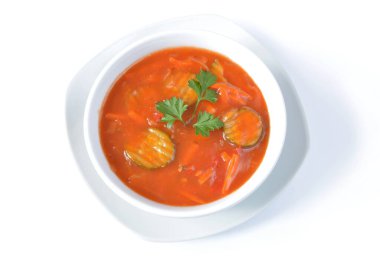 Bir kasede sebze güveci