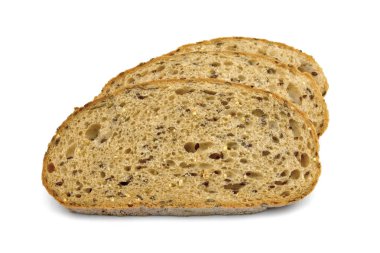 Beyaz arka planda dilimler