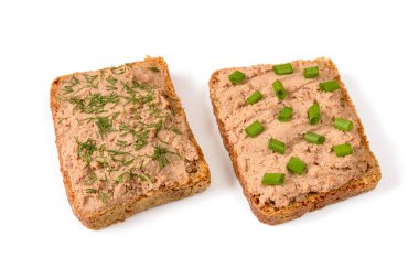 sandwiches with pt, chives and dill