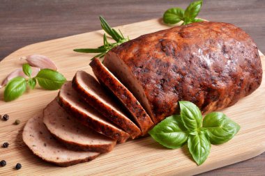 pork roast on a wooden board