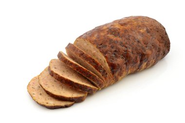 roast pork on a white background